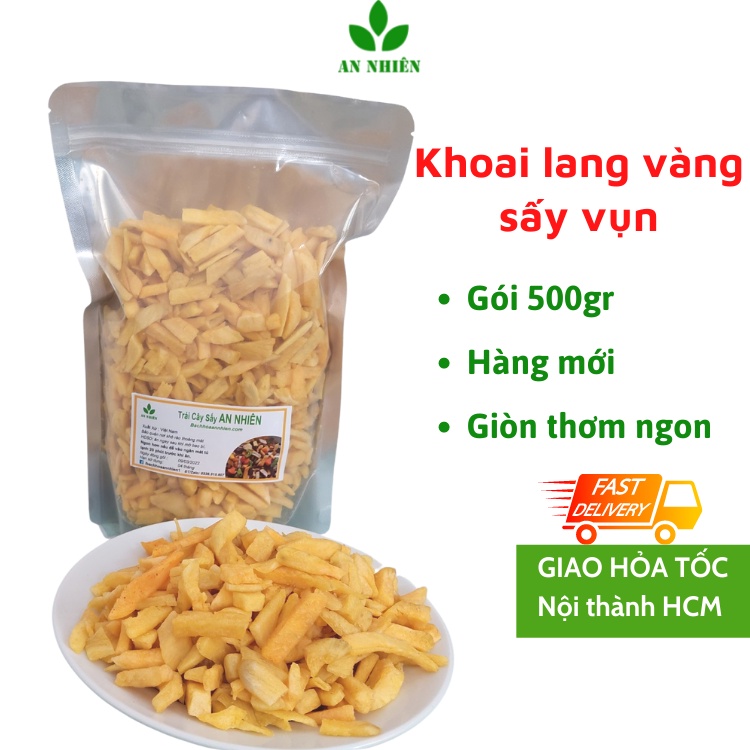 Khoai lang vàng sấy khô giòn hàng vụn An Nhiên 500g