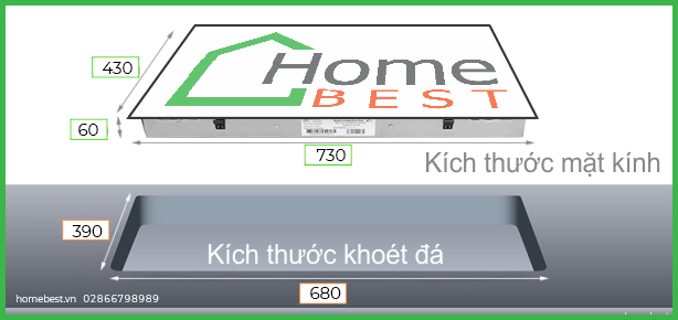 Kích thước Bếp Sunhouse MMB9200MIX | Home Best