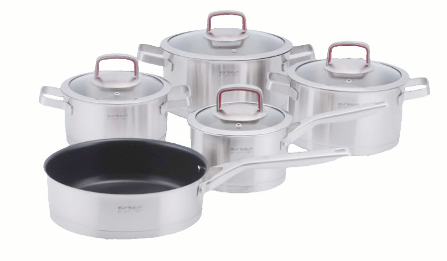 Bộ nồi inox 9 món Eurosun MC1808-Royal Home Best