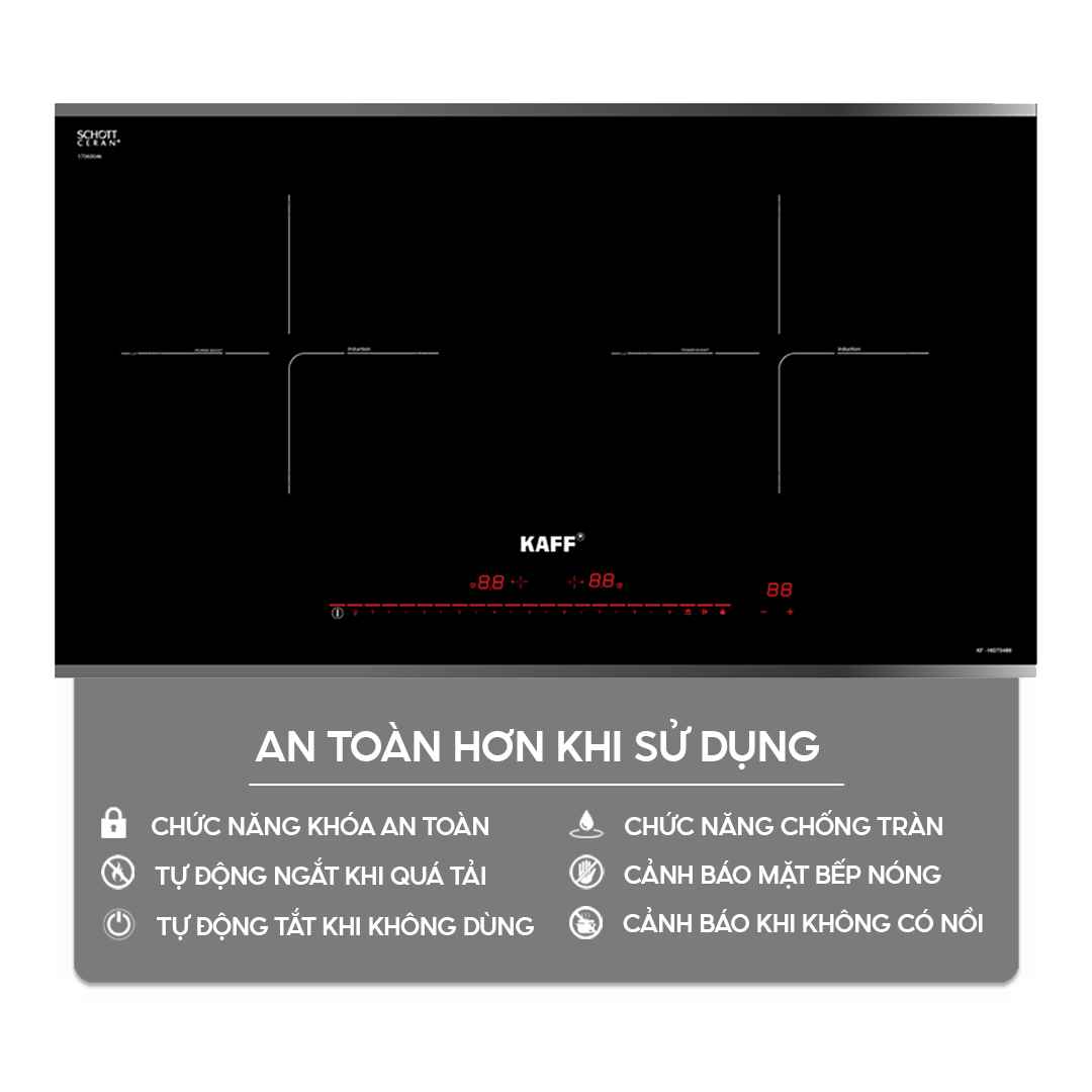 Chức năng an toàn trên bếp điện từ