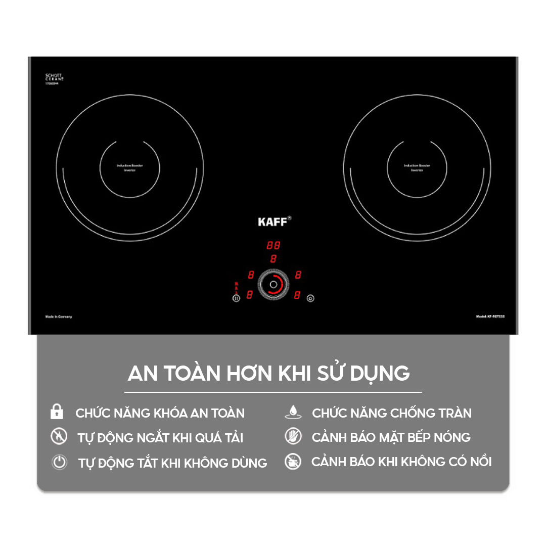 Chức năng an toàn trên bếp điện từ