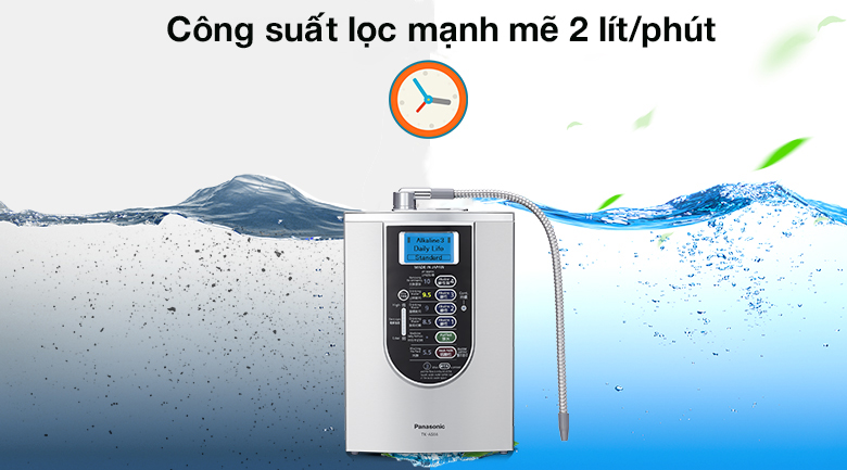 Công suất lọc mạnh mẽ 2 lít/phút