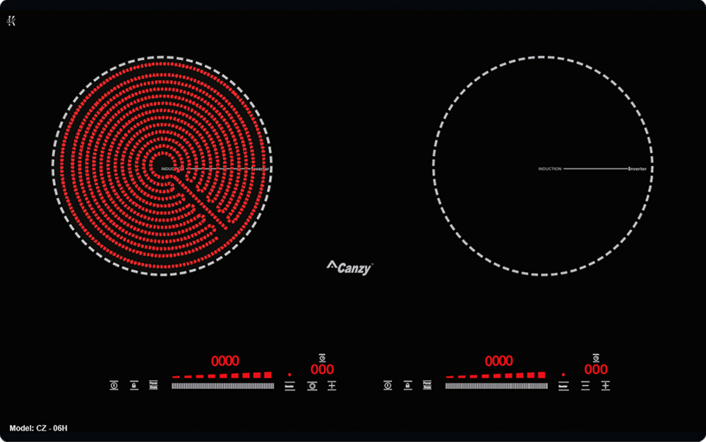 Bếp điện từ kết hợp hồng ngoại Canzy CZ-06H Home Best