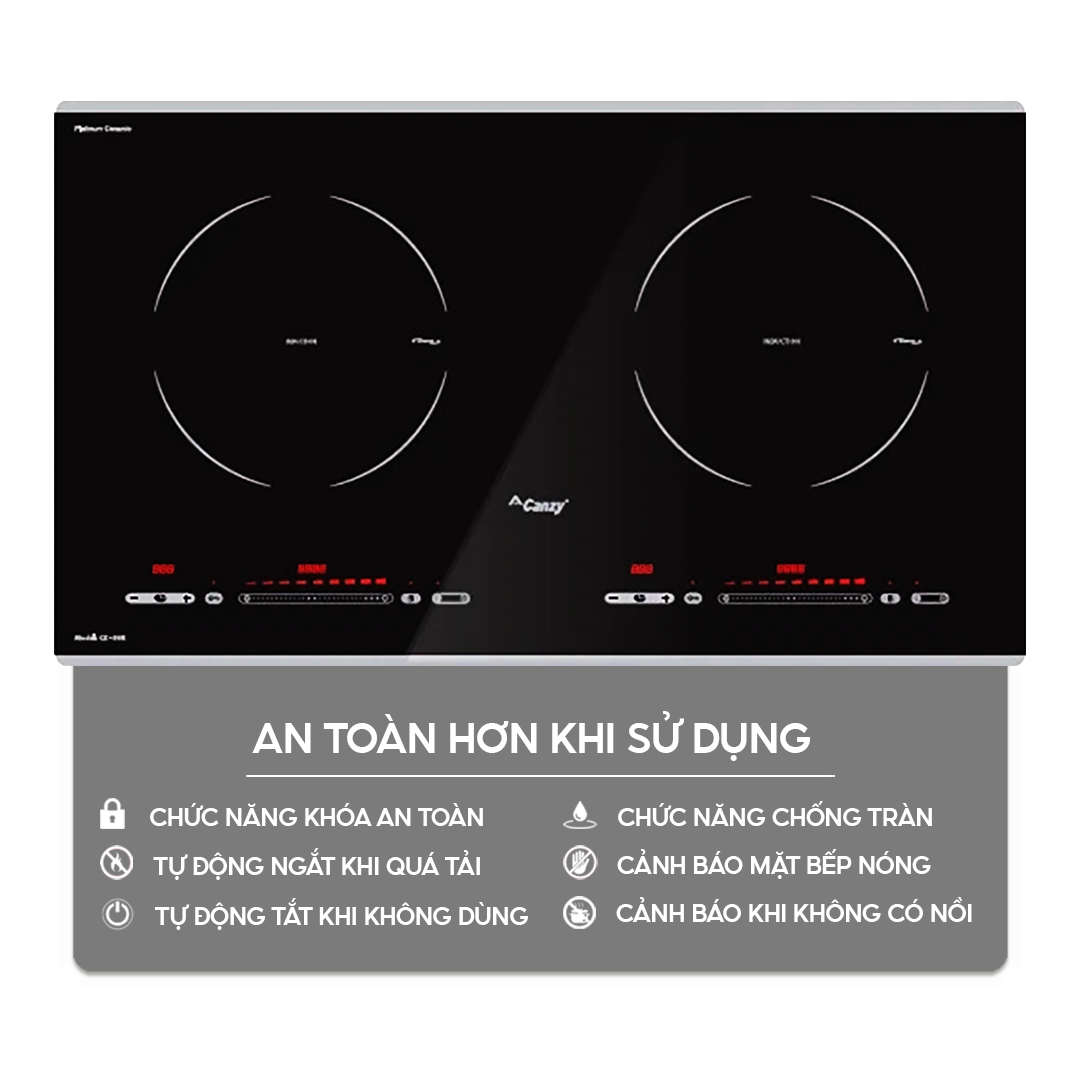 Chức năng an toàn trên bếp điện từ Home Best