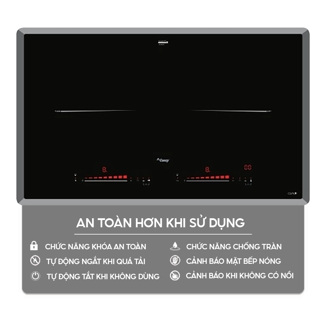 Chức năng an toàn trên bếp điện từ Home Best