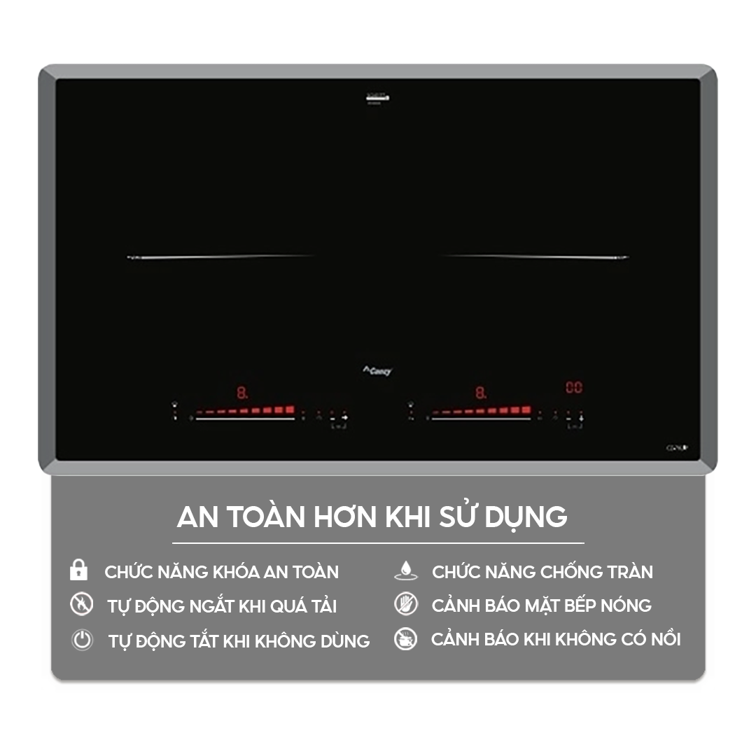 Chức năng an toàn trên bếp điện từ Home Best