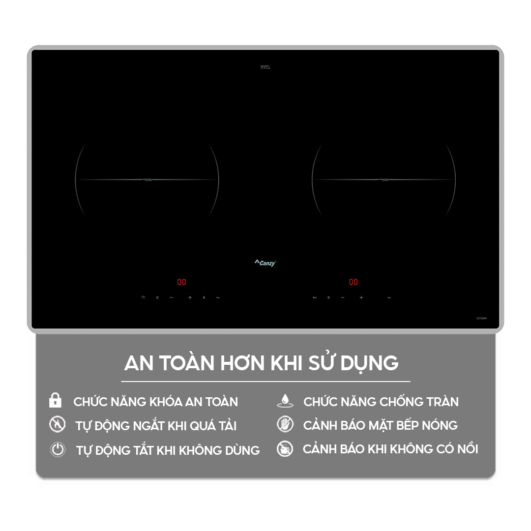 Chức năng an toàn trên bếp điện từ Home Best