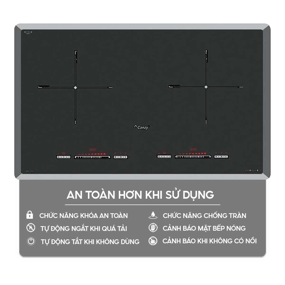 Bếp điện từ đôi Canzy CZ-779G homebest