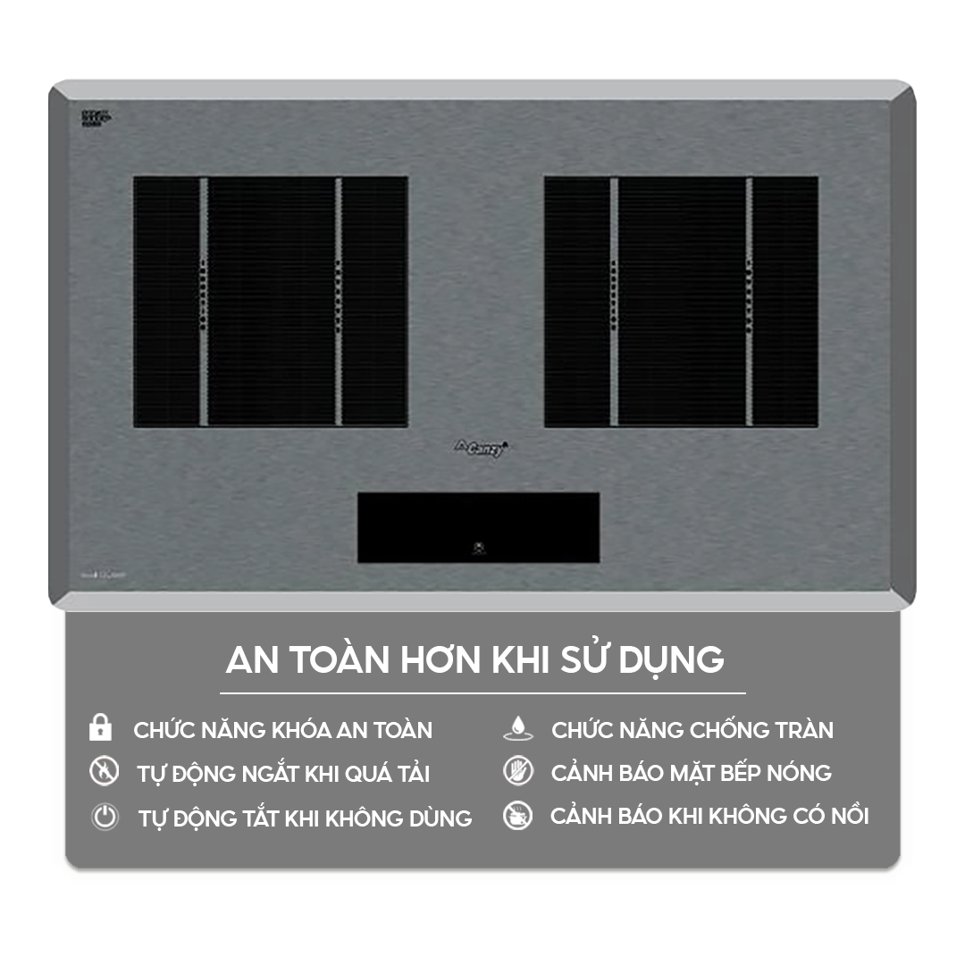 Chức năng an toàn trên bếp điện từ homebest