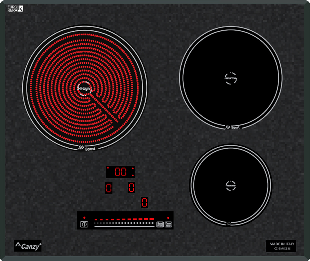 Bếp điện từ kết hợp hồng ngoại Canzy CZ-BMIX63S Home Best