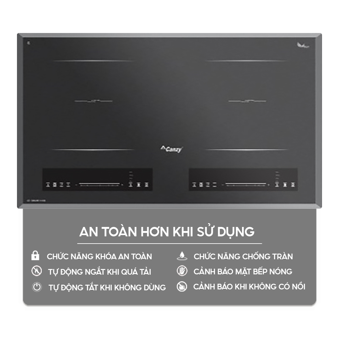 Chức năng an toàn trên bếp điện từ Home Best