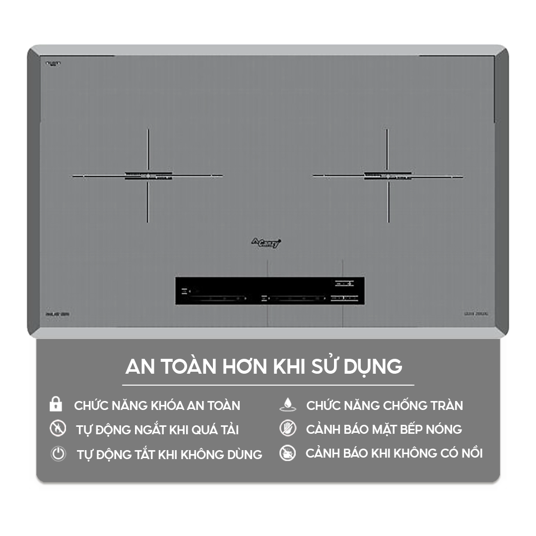 Chức năng an toàn trên bếp điện từ Home Best
