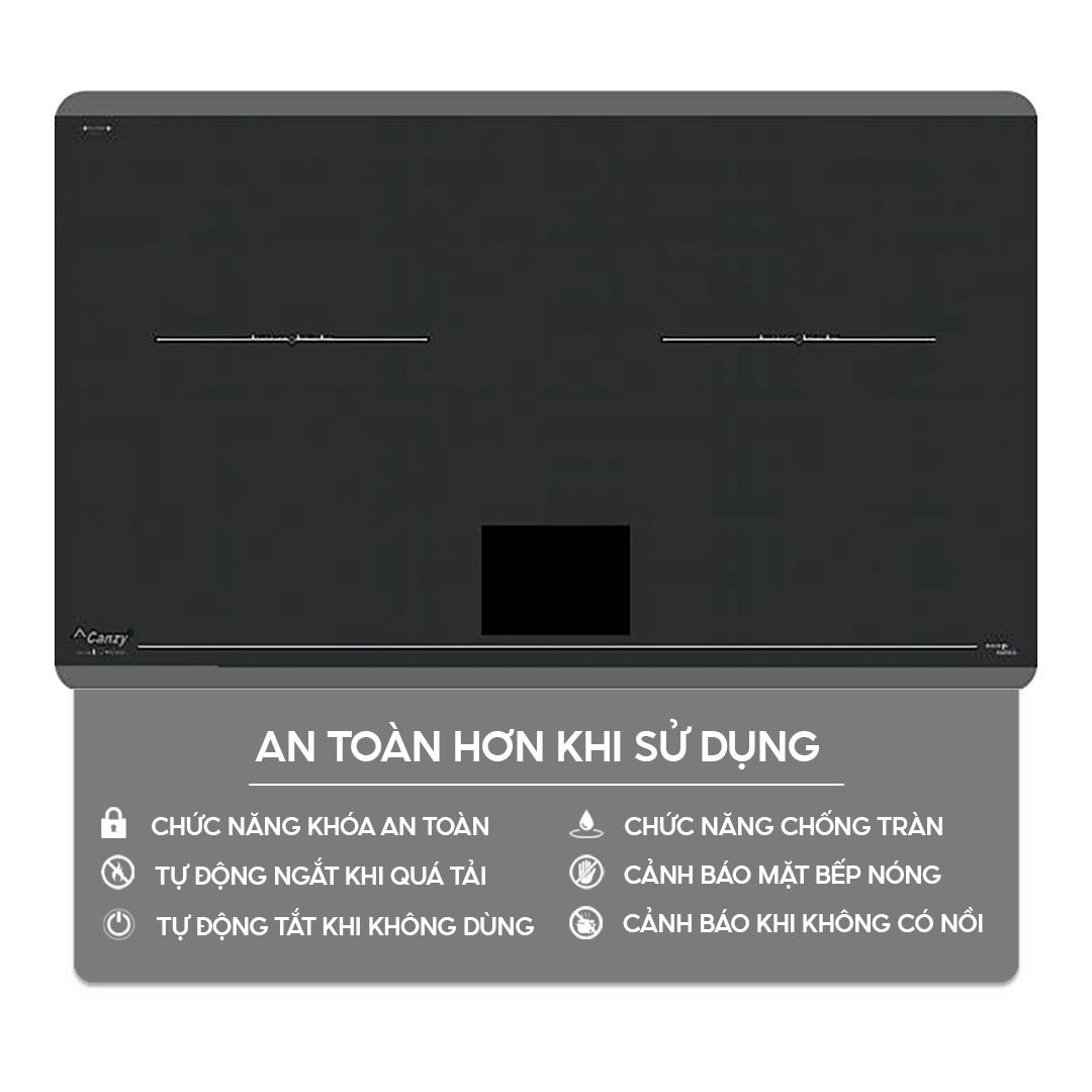 Chức năng an toàn trên bếp điện từ Home Best
