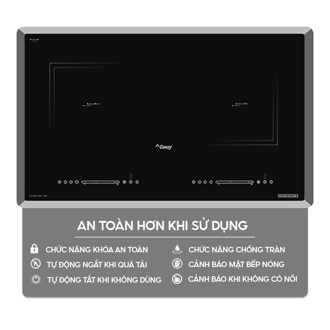 Chức năng an toàn trên bếp điện từ homebest