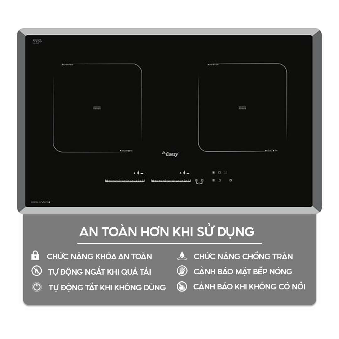 Chức năng an toàn trên bếp điện từ homebest