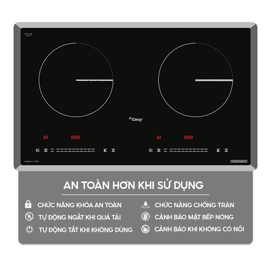 Chức năng an toàn trên bếp điện từ Home Best