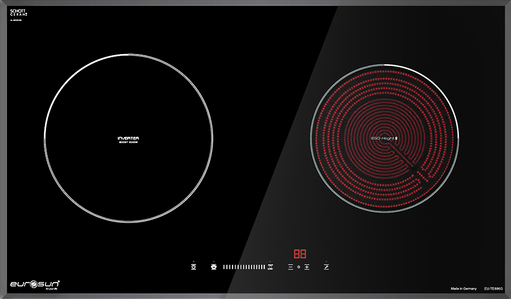 Bếp điện từ kết hợp hồng ngoại Eurosun EU-TE886G