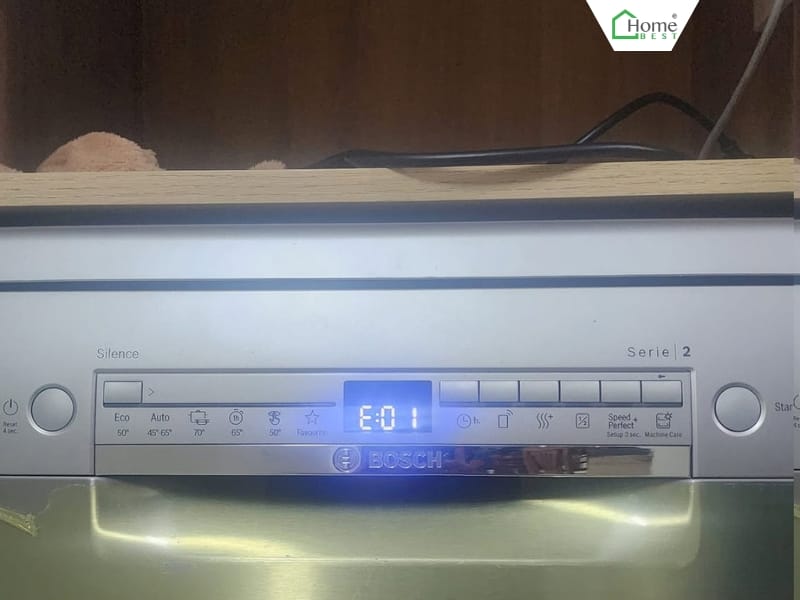 Lỗi E01 máy rửa bát Bosch là gì?