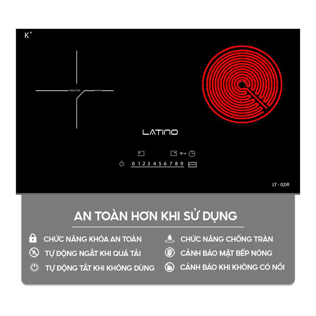 Chức năng an toàn trên bếp điện từ