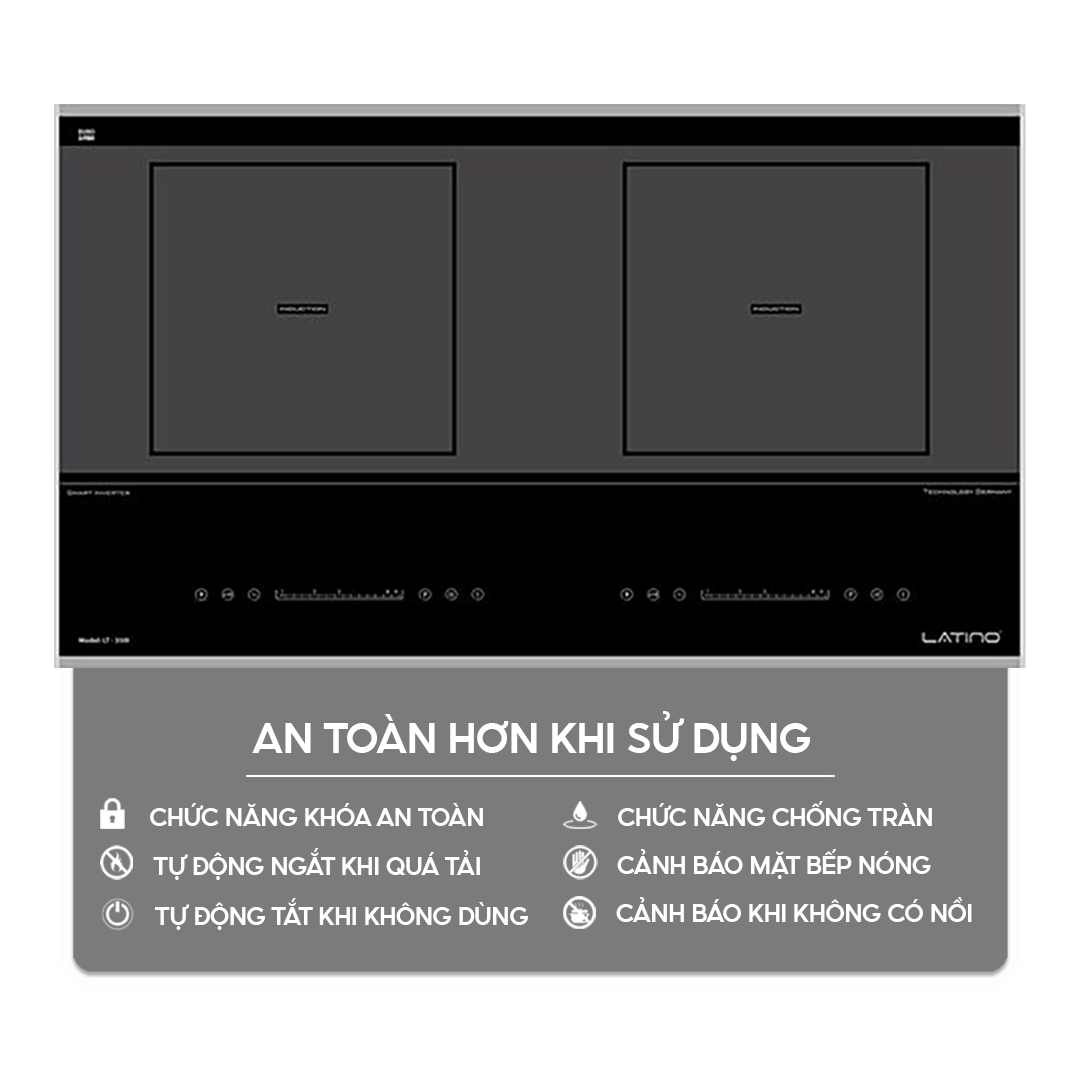 Chức năng an toàn trên bếp điện từ