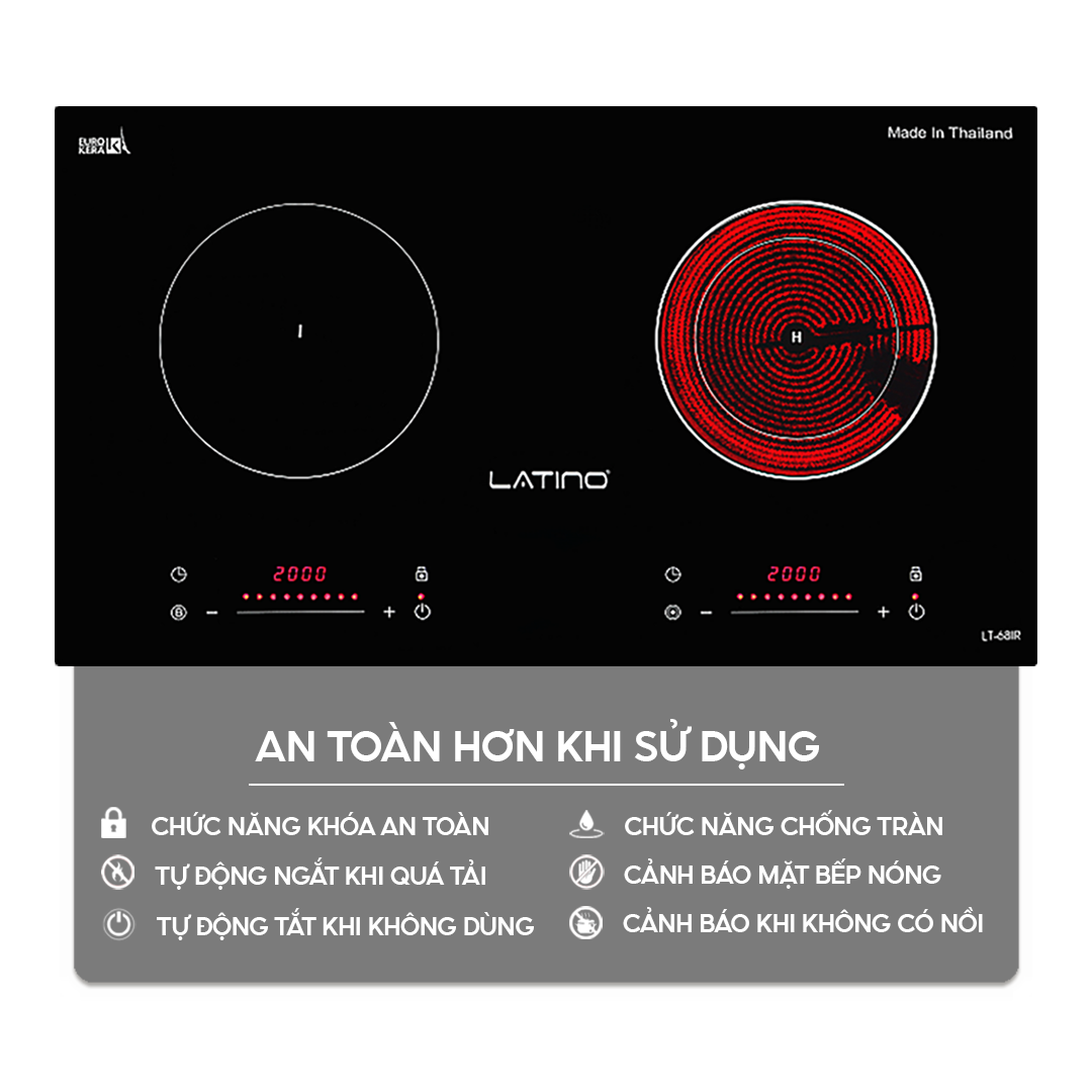 Chức năng an toàn trên bếp điện từ