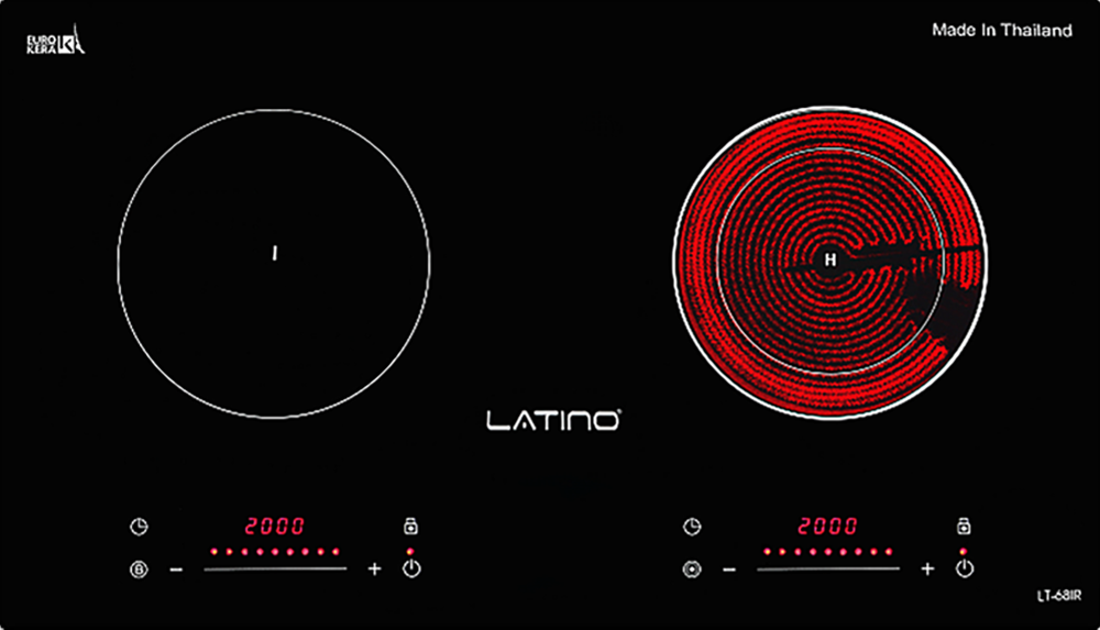 Bếp điện từ kết hợp hồng ngoại Latino LT-68IR