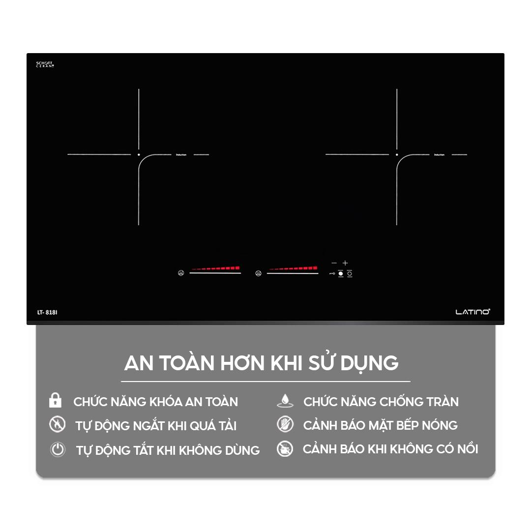 Chức năng an toàn trên bếp điện từ