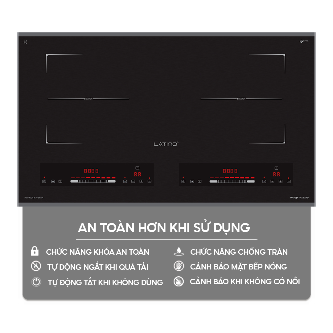 Chức năng an toàn trên bếp điện từ