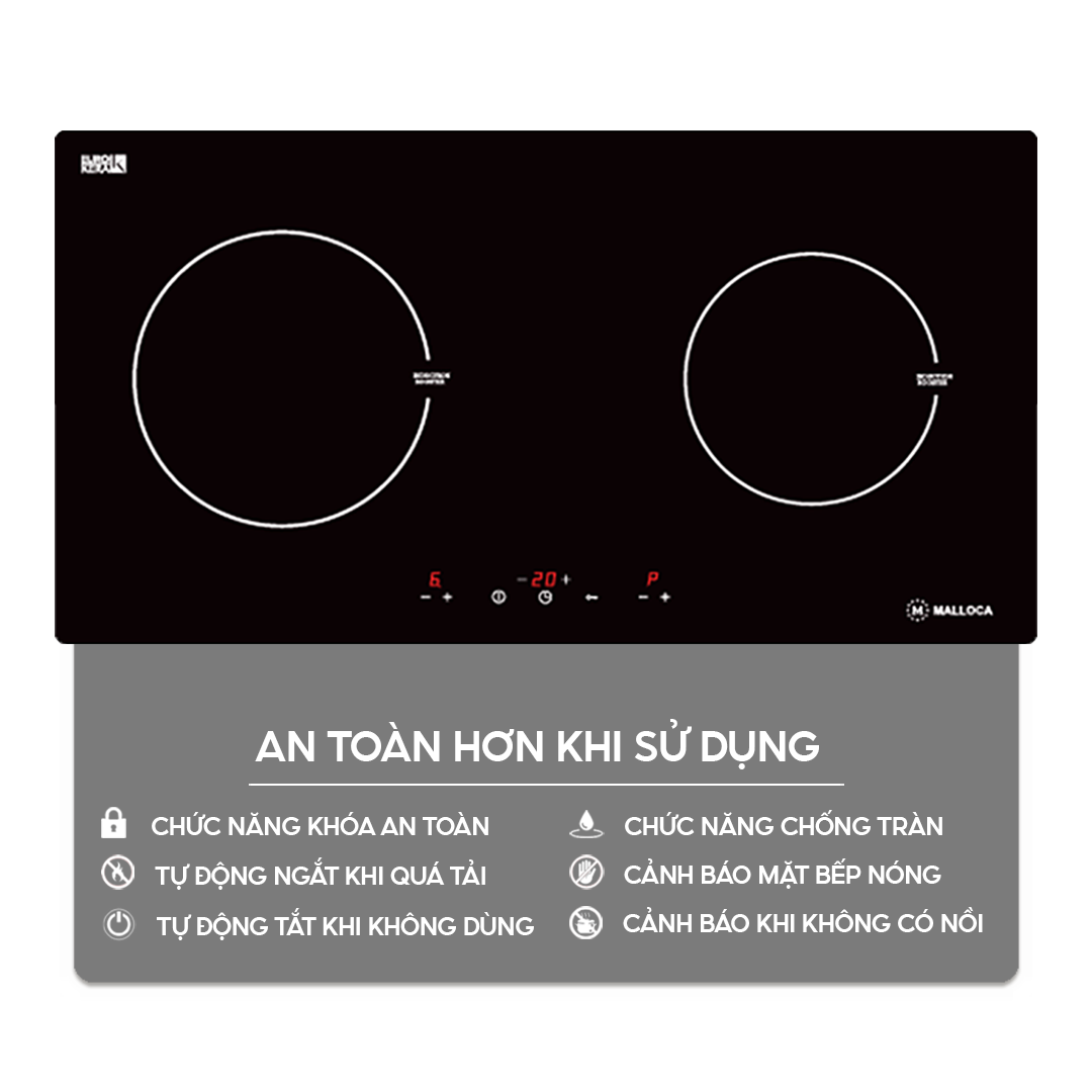 Chức năng an toàn trên bếp điện từ Home Best