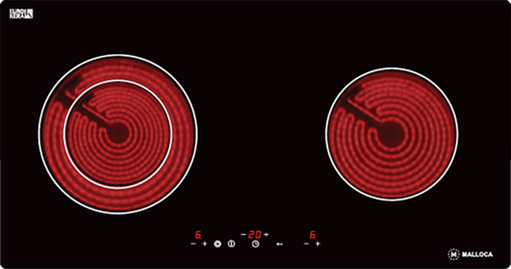 Bếp điện hồng ngoại đôi Malloca MH-02R