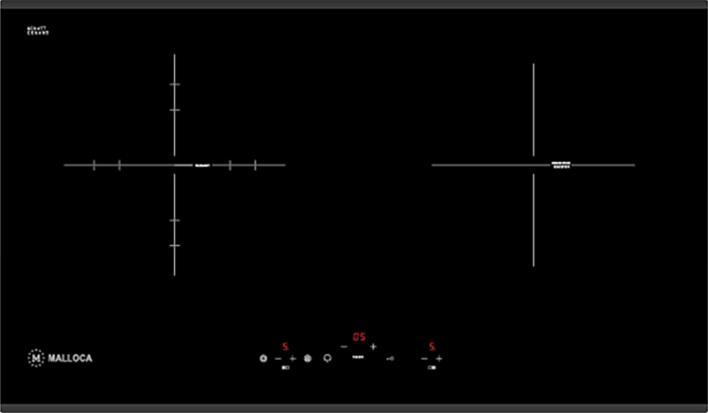 Bếp điện từ kết hợp hồng ngoại đôi Malloca MIR 772 Home Best
