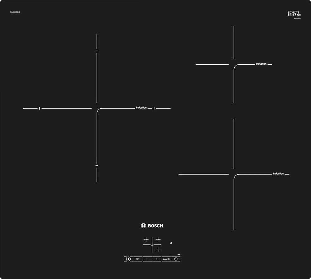 Bếp điện từ 3 vùng nấu Bosch PUJ611BB1E