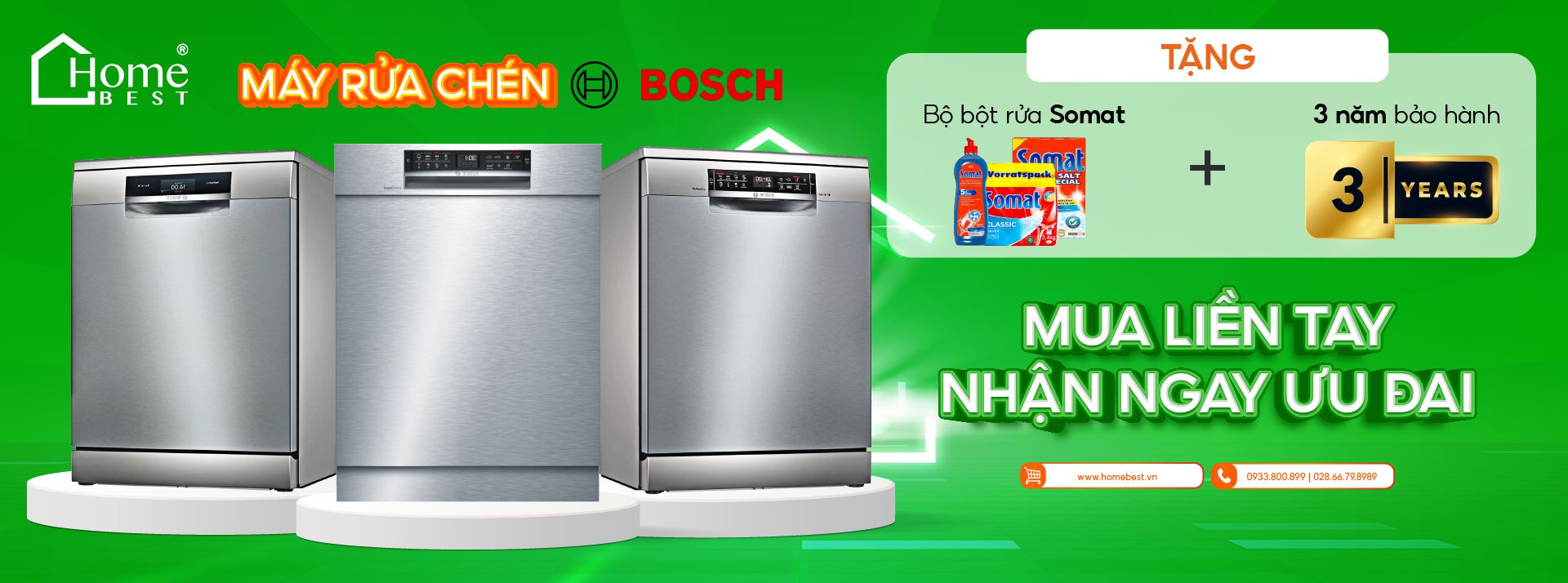 Máy rửa chén Bosch chỉ từ 13.900.000