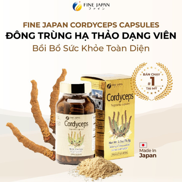 Đông trùng hạ thảo dạng viên FIne Japan Cordyceps 