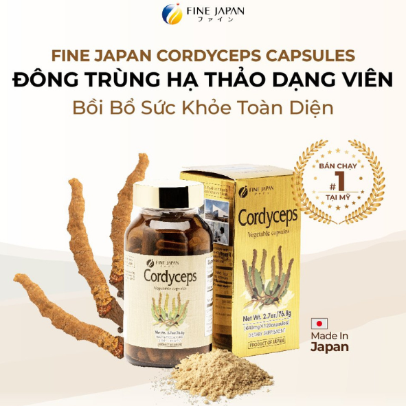Đông trùng hạ thảo dạng viên FIne Japan Cordyceps