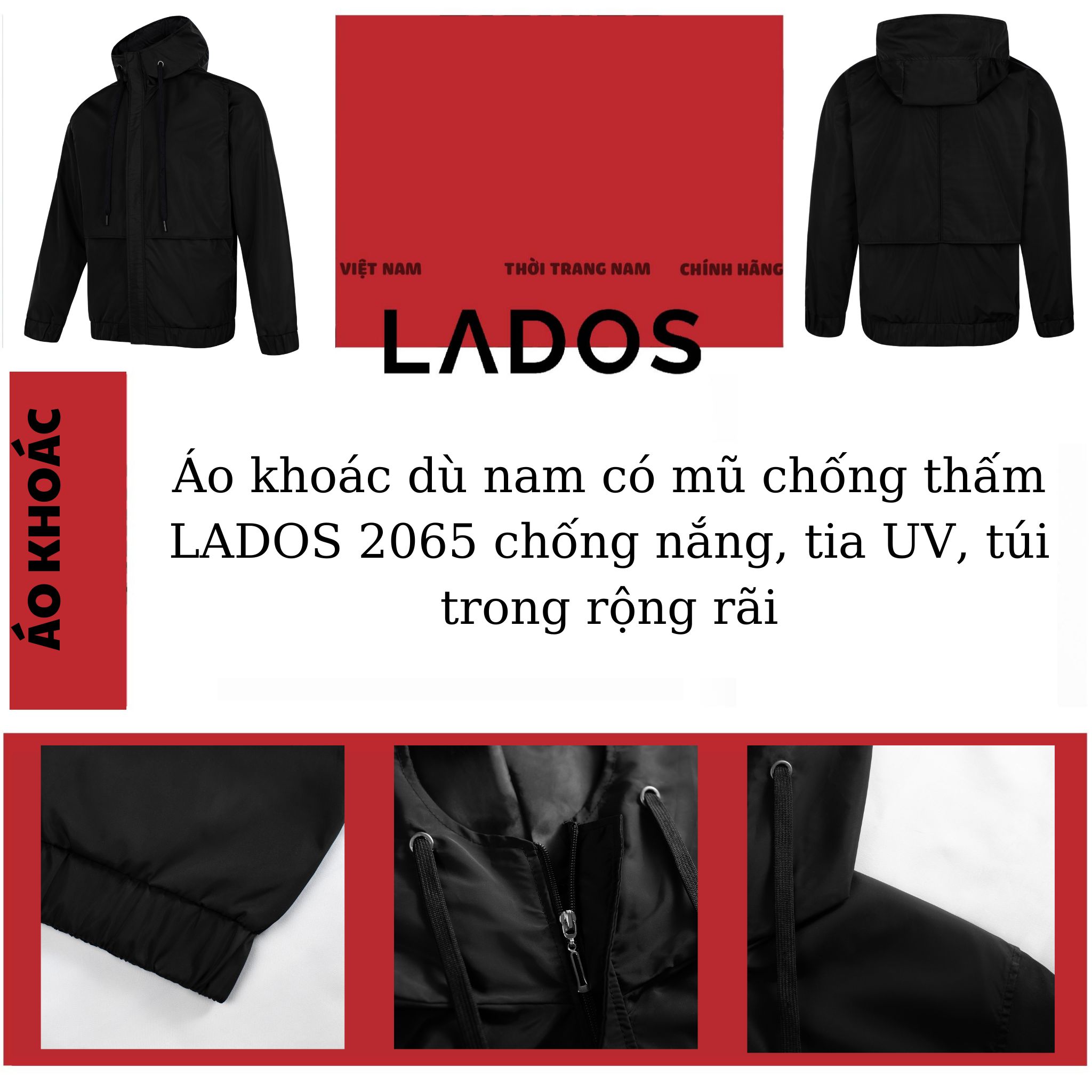 Áo khoác dù có nón cao cấp thời trang LADOS - LD2065 1 17af29d5 a6ad 4624 8af9 b952eacc1791
