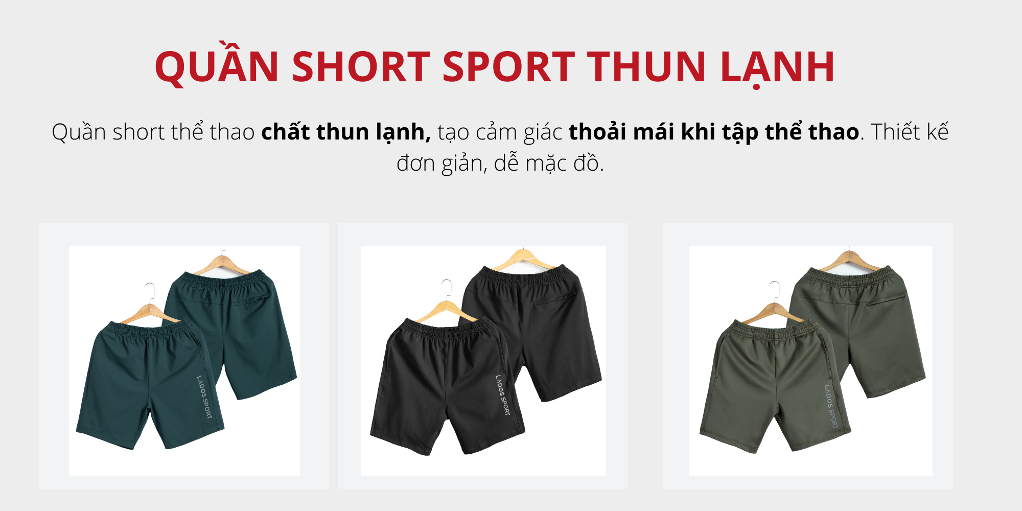 Quần short thun nam thể thao có túi  LADOS - 4060