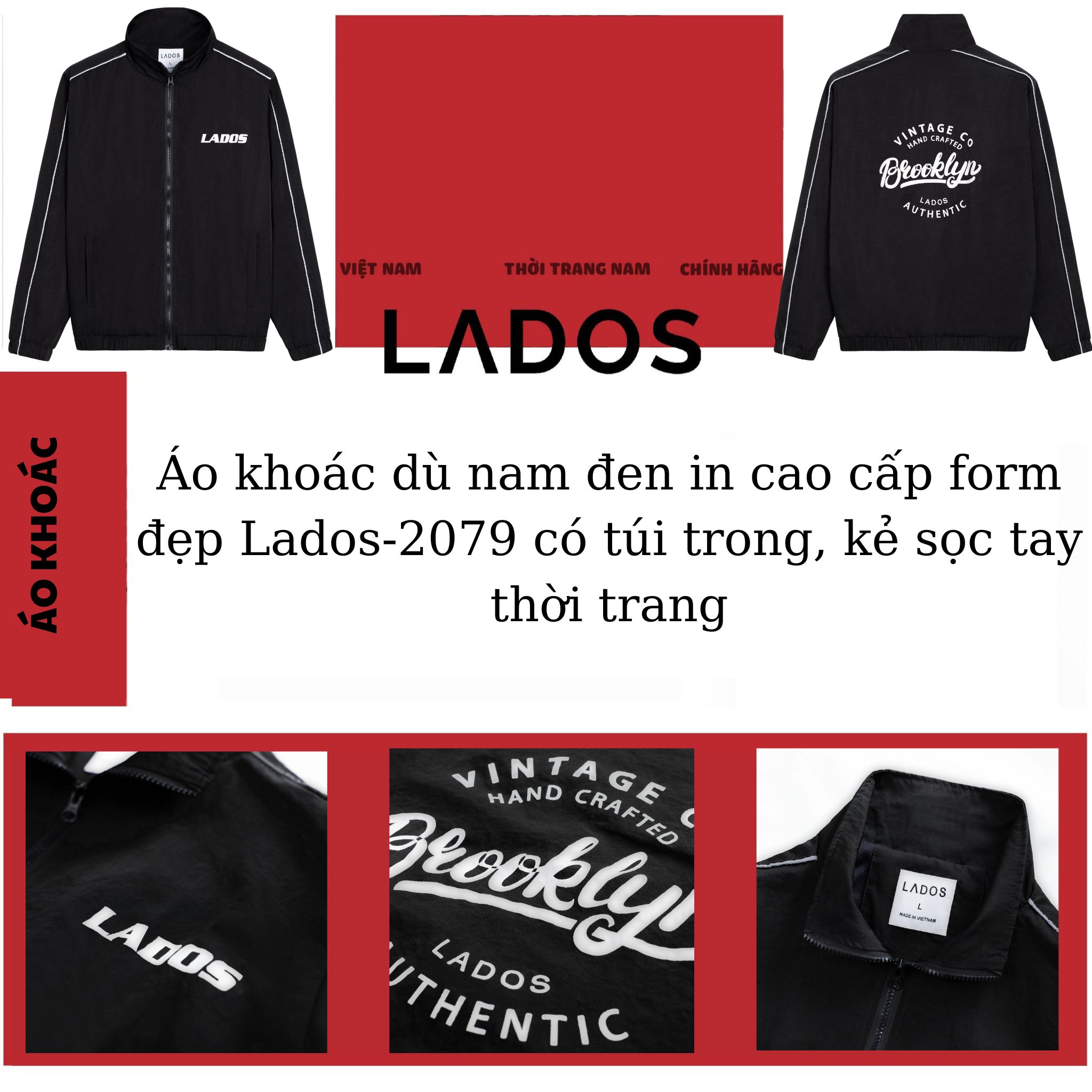Áo khoác dù phản quang có túi trong LD2079 1 7c963ca6 0de4 4557 8bc2 6626e2fd25d1