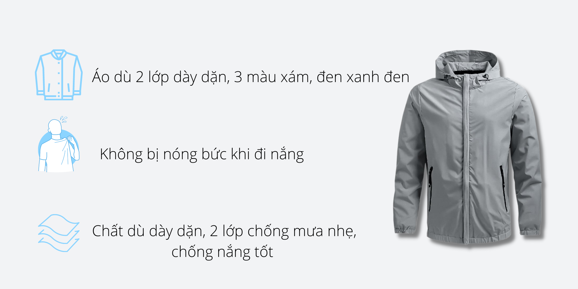 Áo Khoác Dù Nam Không Thêu LADOS-2030