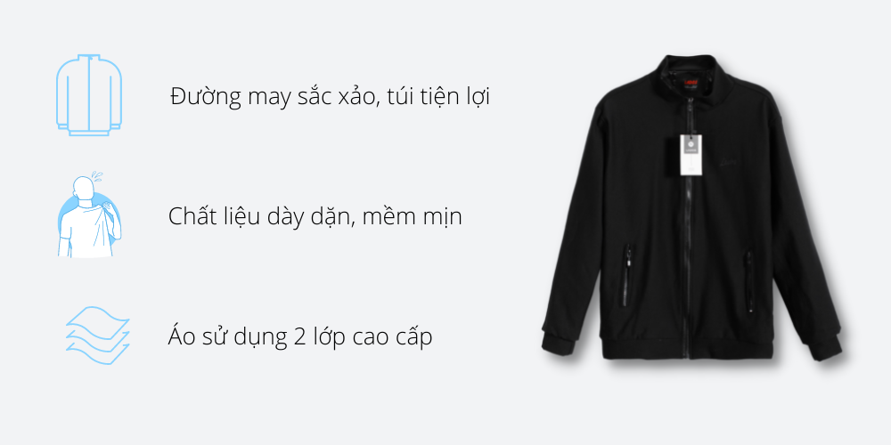 Áo khoác đen trơn CAO CẤP LADOS - 2048 Áo khoác đen trơn CAO CẤP LADOS - 2048