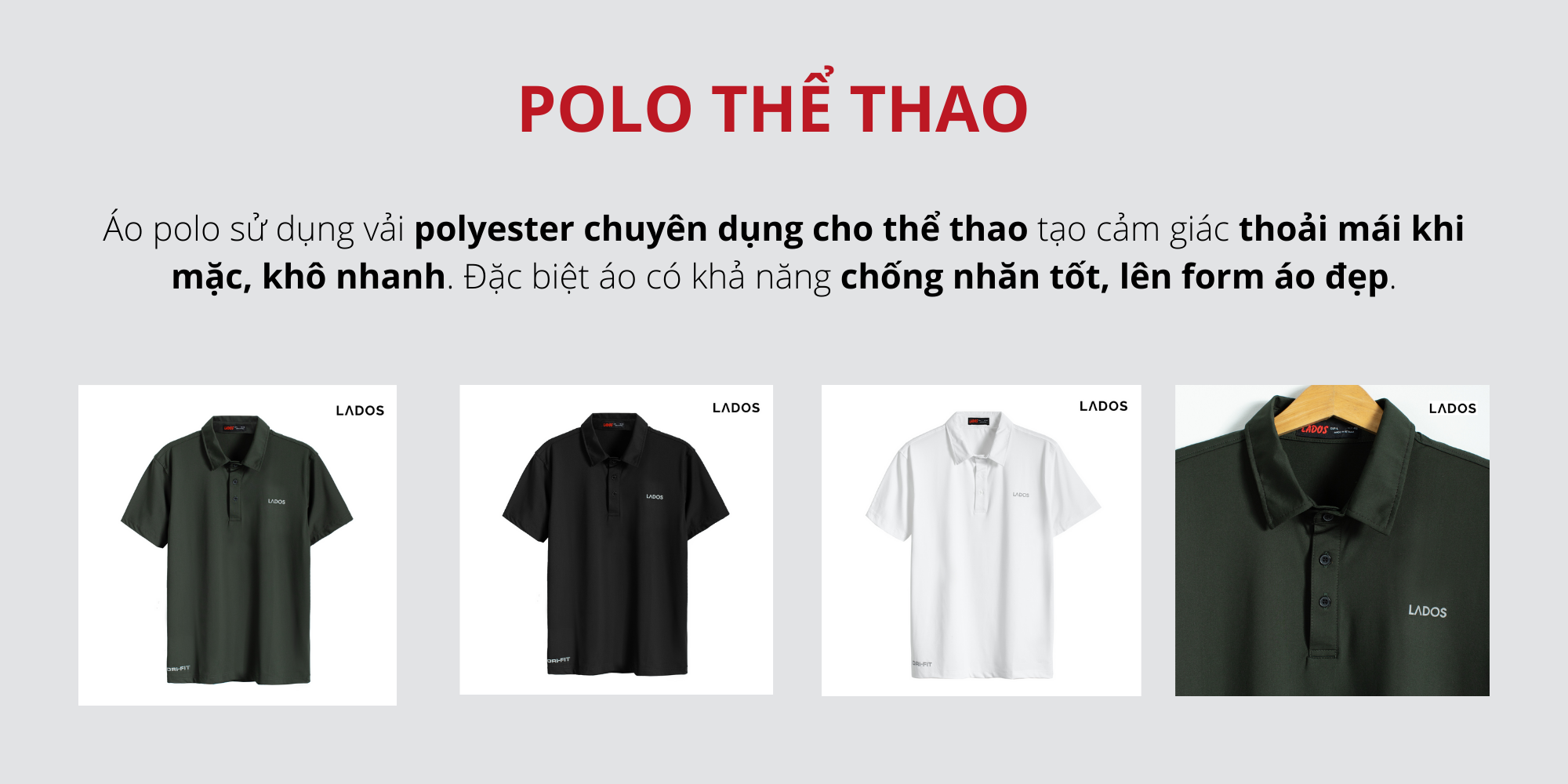 Áo thun polo thể thao LADOS - 9080