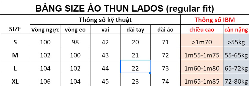 Áo Thun Kẻ Sọc Ngang Tay Ngắn LADOS - 9060 size ao thun co tron regular fit