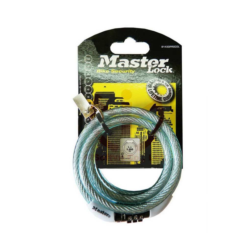 Khóa dây xoắn số MASTER LOCK 8143D