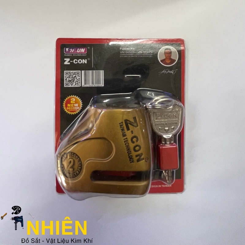 Khóa đĩa xe máy Zcon DX6 - Chìa nhọn