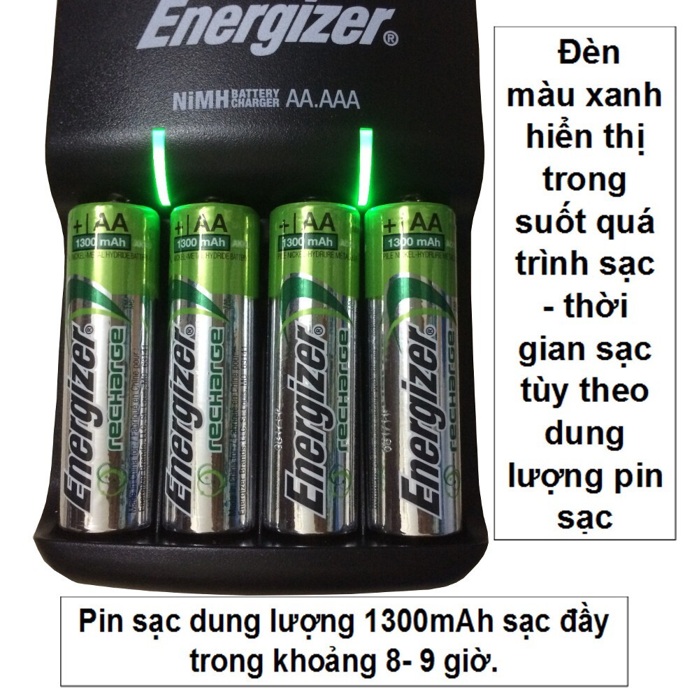 Bộ sạc pin 2A Energizer kèm 4 pin