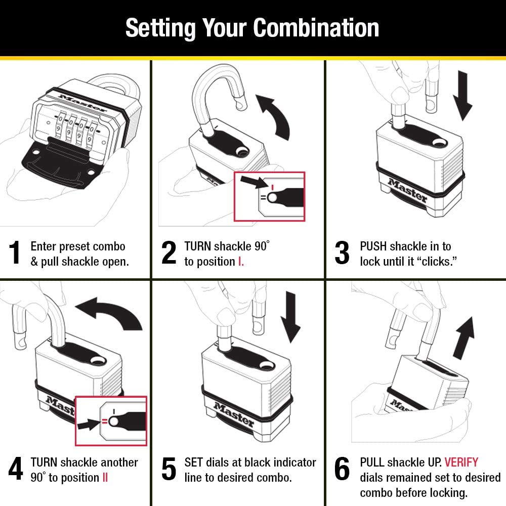 Khóa Số Master Lock M175XDLF 60mm Màu Rêu