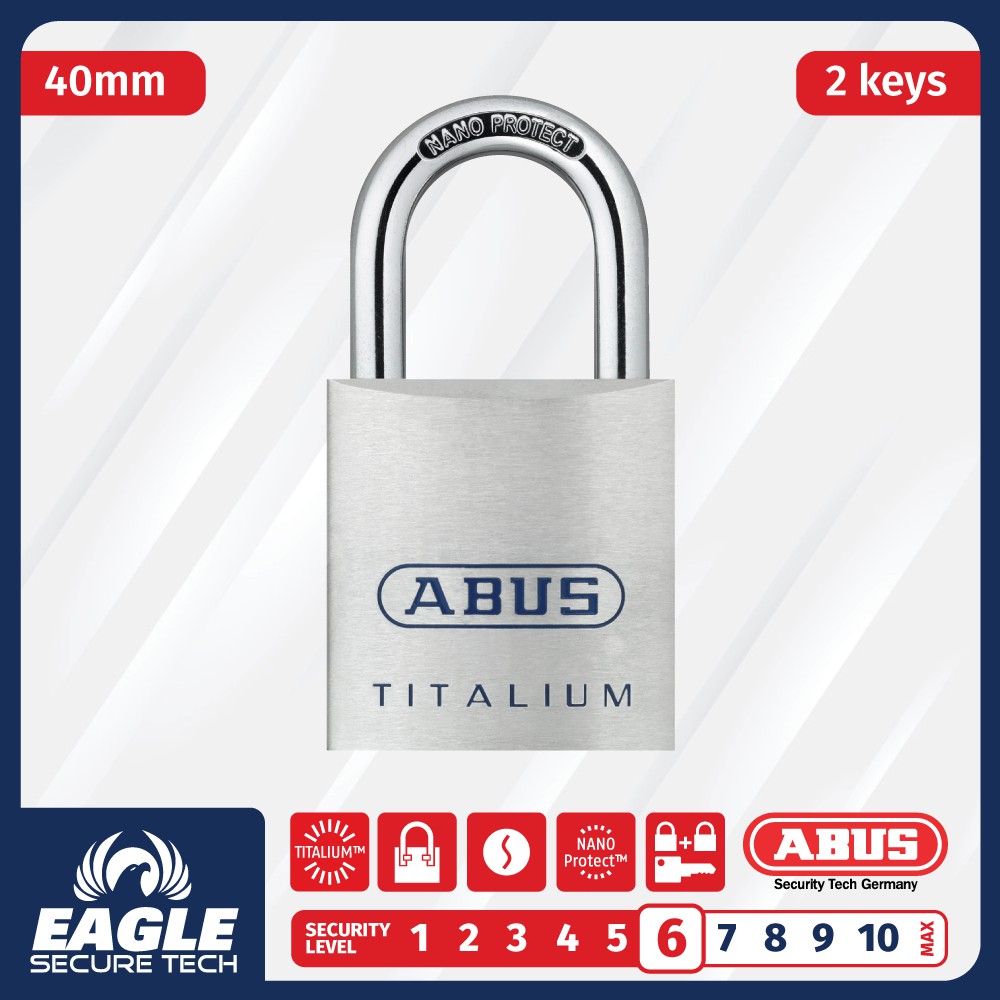Khóa bấm ABUS 40mm-80TI - chìa răng