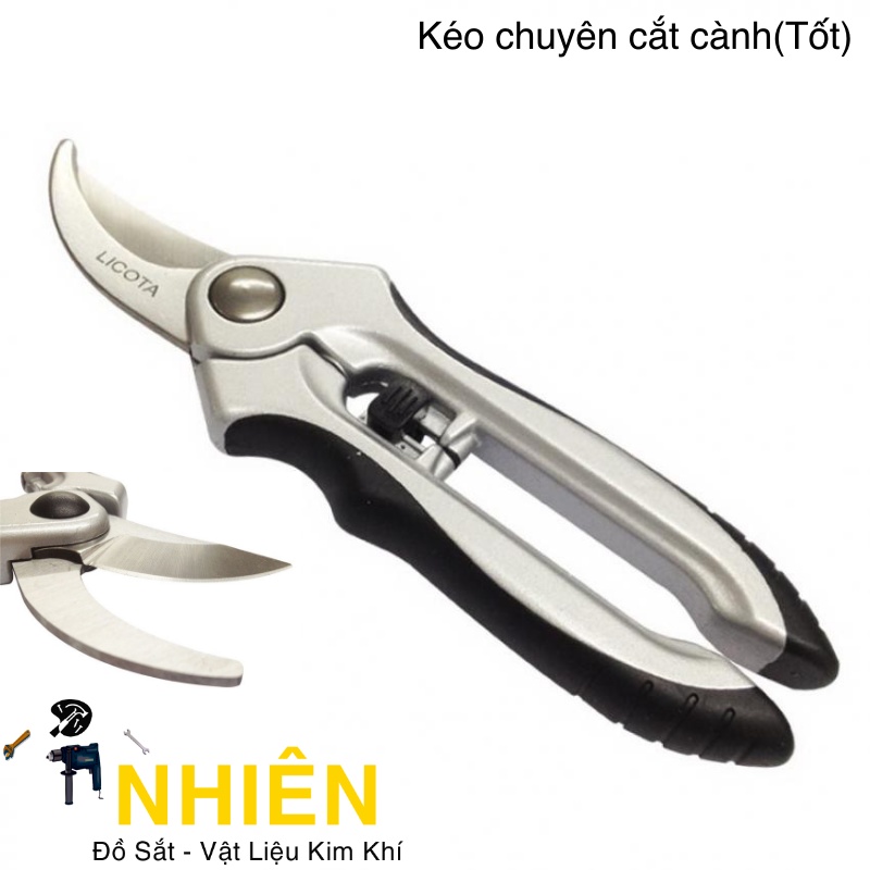 Kéo cắt cành cán xám đen Licota 8inch TGP-00521