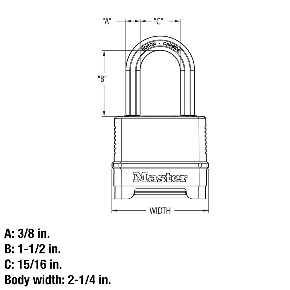 Khóa Số Master Lock M175XDLF 60mm chống nạy khoá