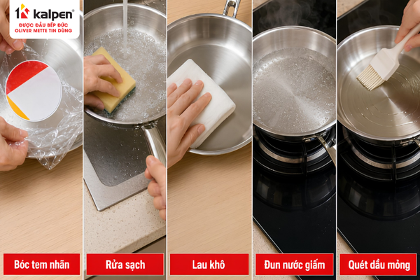 5 bước xử lý chảo inox mới mua trước khi sử dụng